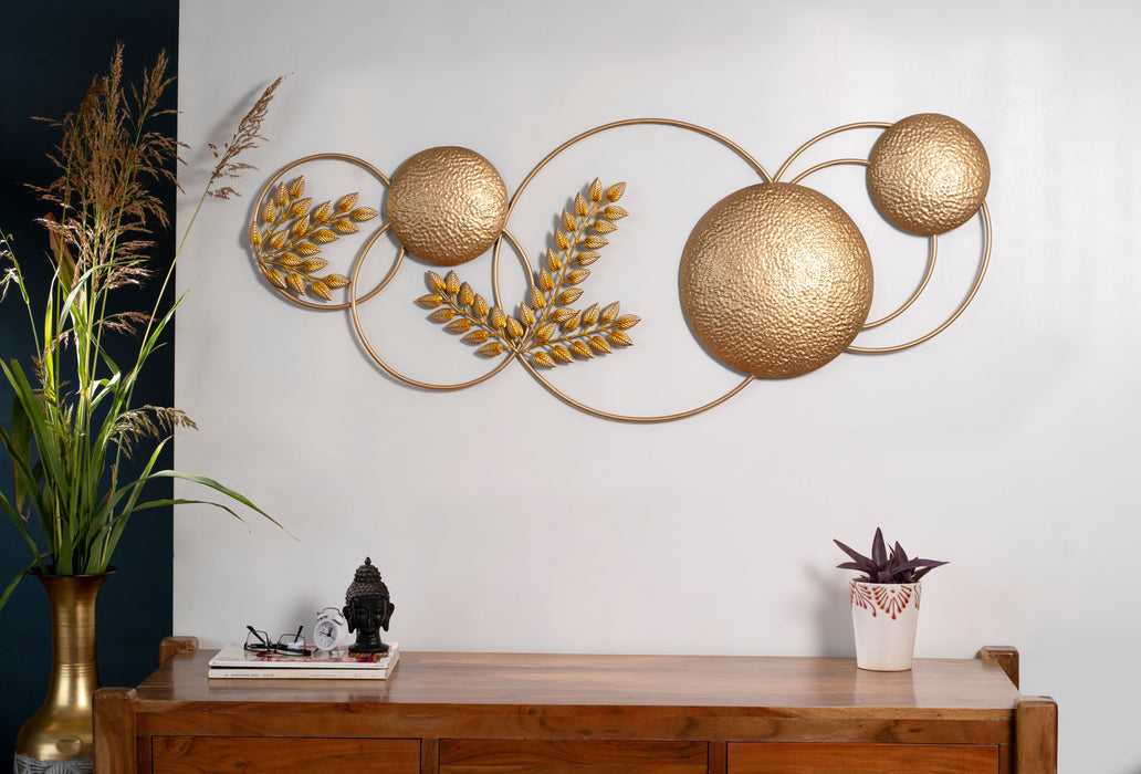 Gold Botanical Metal Wall Art Decor
