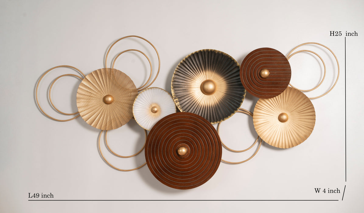 Circular Disc Metal Wall Art Decor