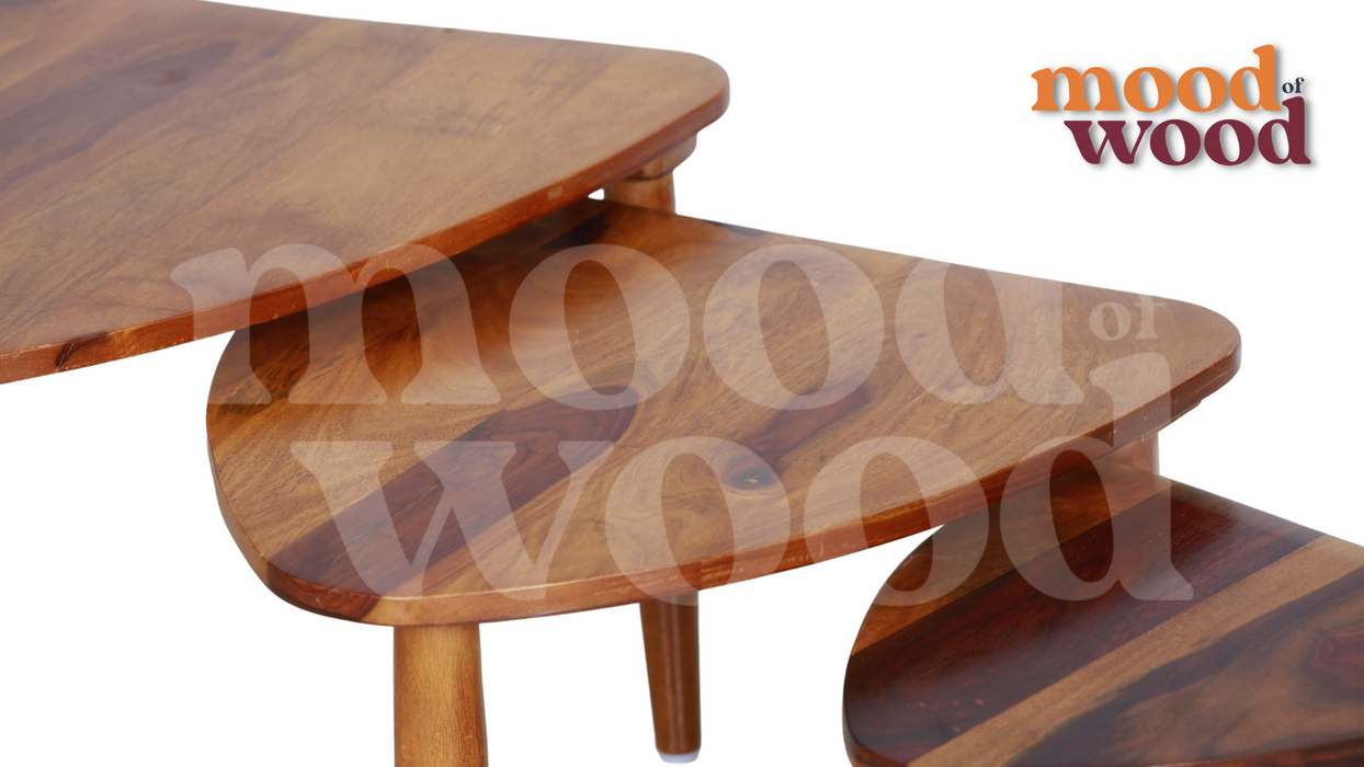 Wooden Nesting Table Set of 3