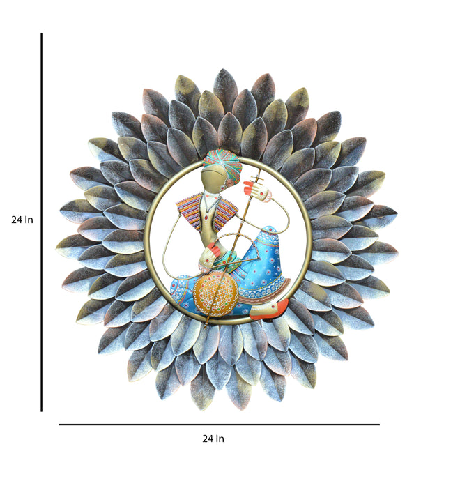 Handcrafted Metal Wall Art – Traditional Musician Design Decor