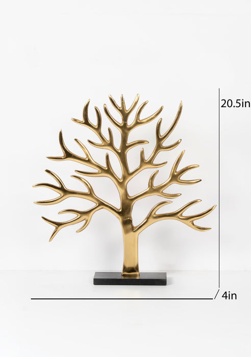 Golden Tree Metal Table Décor