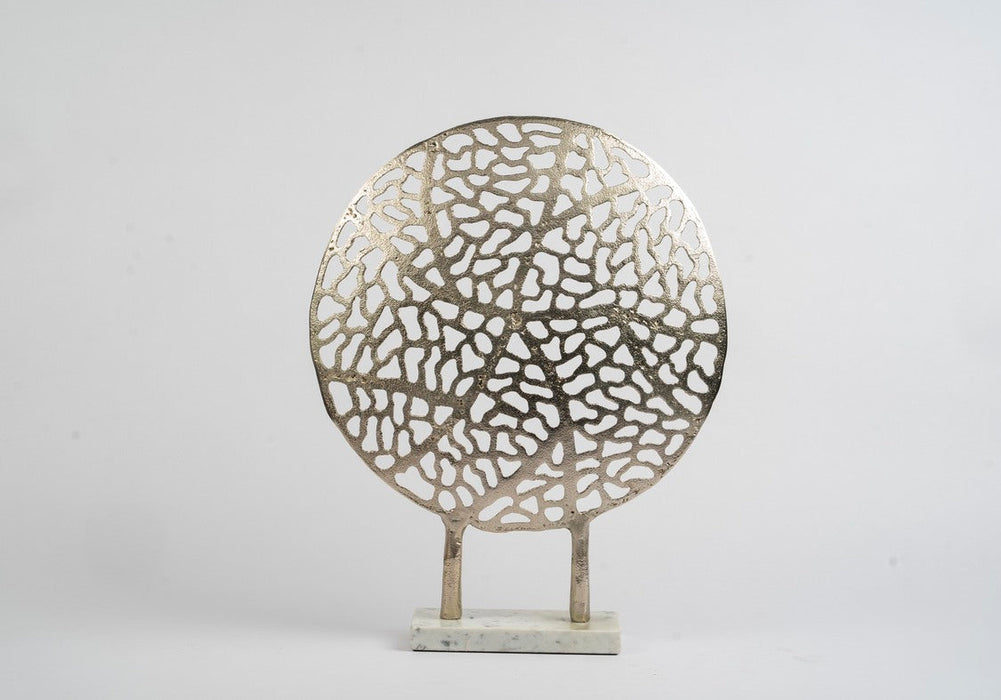Metal Decorative Sculpture (Gold, Abstract Design) Decor
