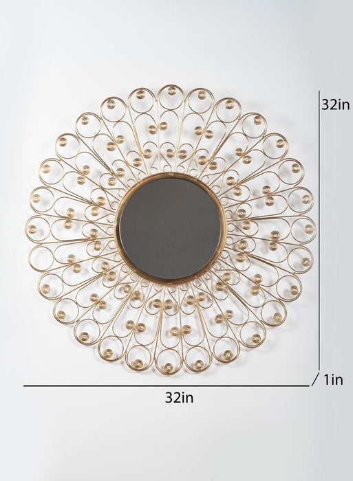 Ornate Scrollwork Wall Mirror Decor