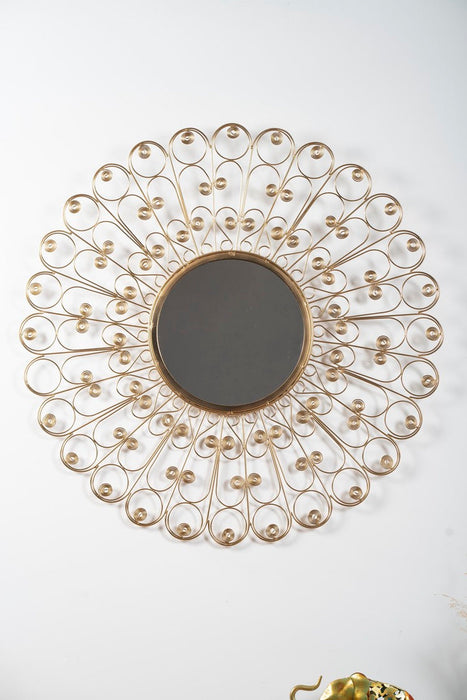 Ornate Scrollwork Wall Mirror Decor