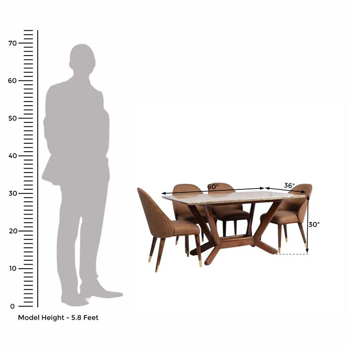 Cream Luxury Turkish Style 6 Seater Dining Table And Chair Set