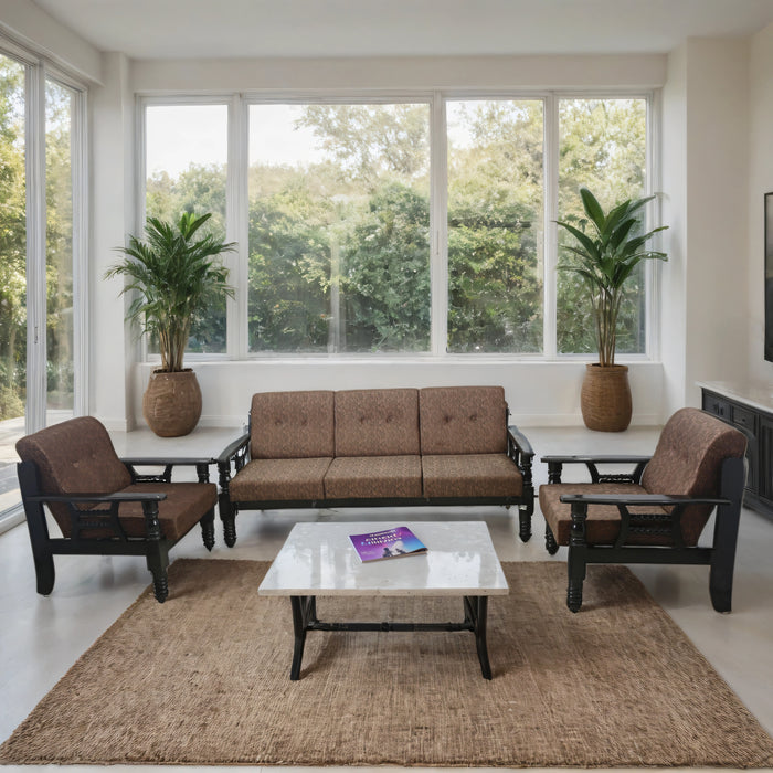 3+1+1 Seater Wooden Sofa Set