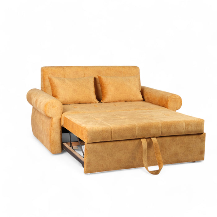 Gazzel 3 Seater Sofa Cum Bed Yellow Colour