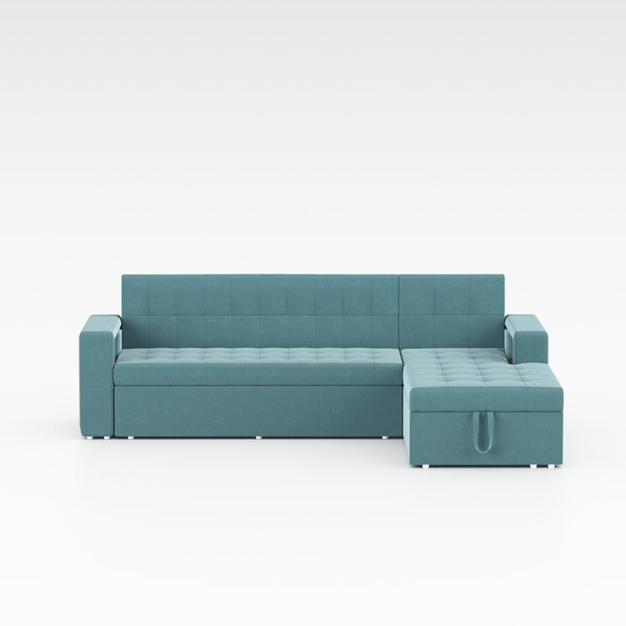 L-Shaped Sectional Sofa Cum Bed