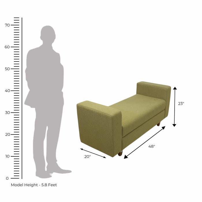 Upholstered Couch with Armrests