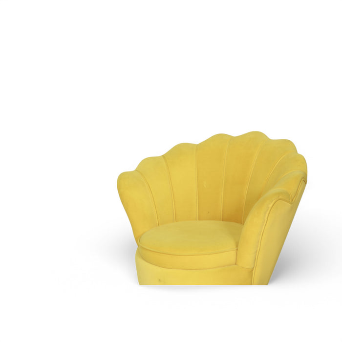 Velvet Shell Accent Single Seater Chair