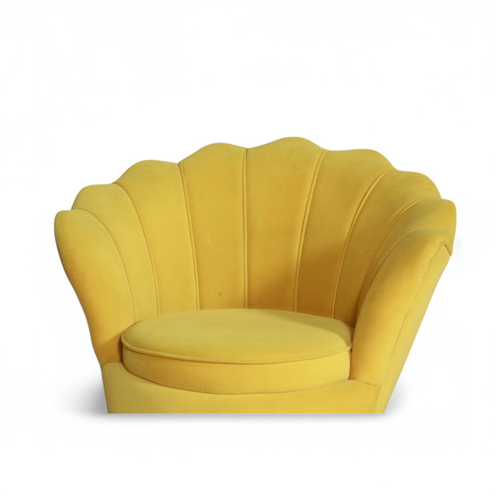 Velvet Shell Accent Single Seater Chair