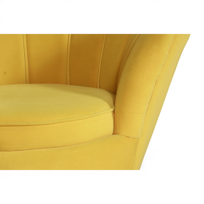 Velvet Shell Accent Single Seater Chair