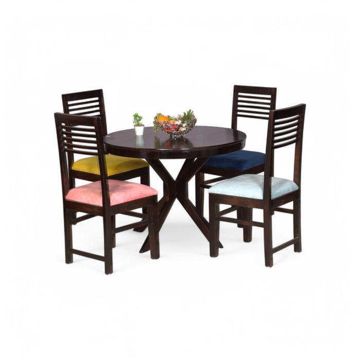 4-Seater Round Dining Table Set