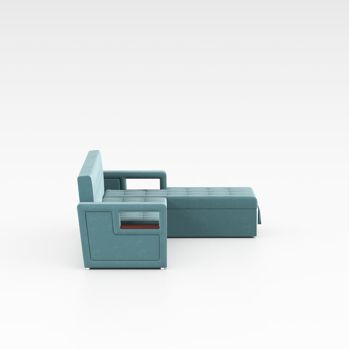 L-Shaped Sectional Sofa Cum Bed