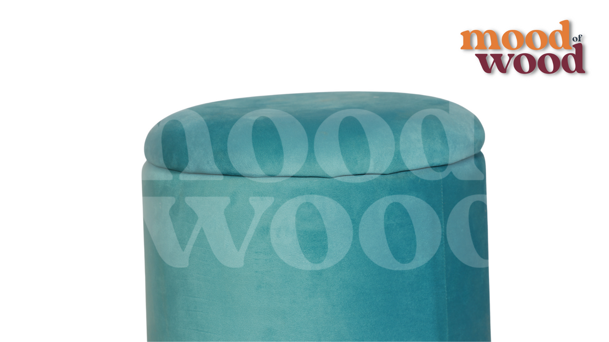 Velvet Ottoman with Storage Puffy