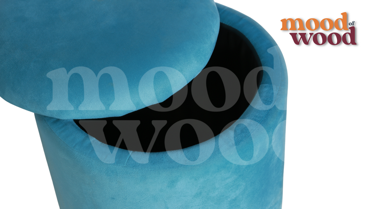 Velvet Ottoman with Storage Puffy