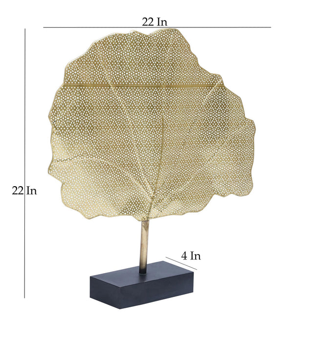 Golden Leaf Decorative Sculpture Decor
