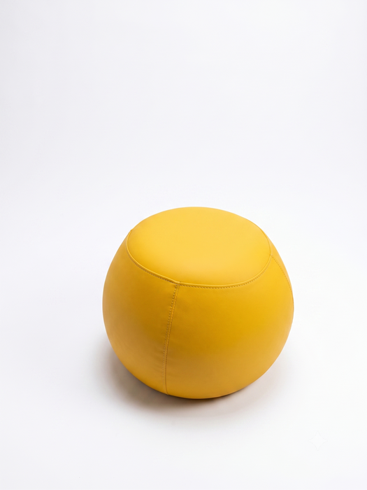 Round Spherical Modern Leather Puffy