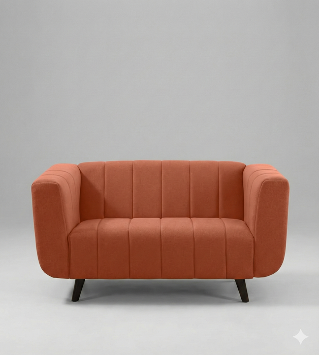 Sleepyhead Kiki - 2 Seater Sofa (Fabric, Lava Orange) 2 Person Sofa