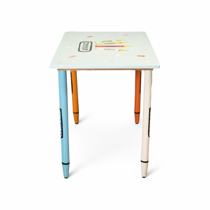 Crayon-Themed Kids Study Table and Chair Set