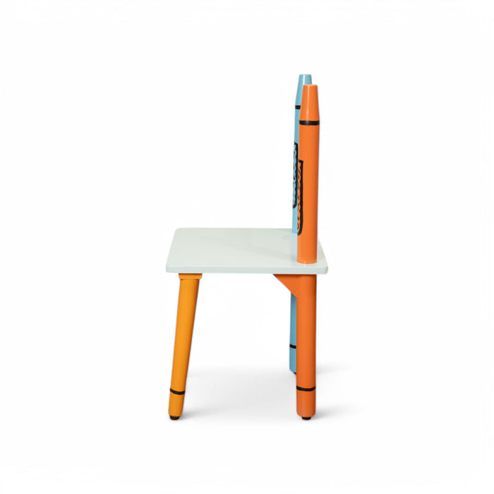Crayon-Themed Kids Study Table and Chair Set