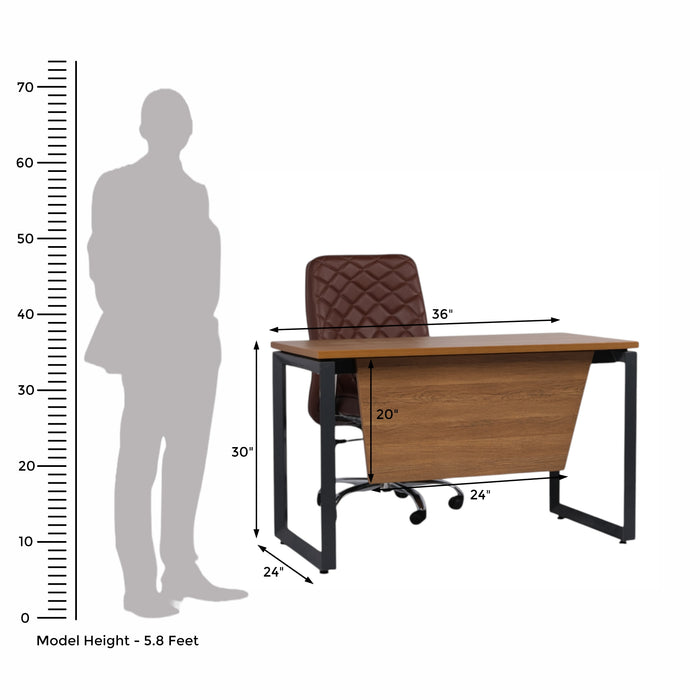 Process Wood And Metal Office Table