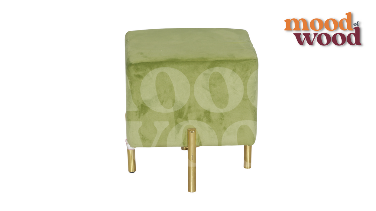 BRICKS Stool Light Green Colour Pouffe By Mood Of Wood