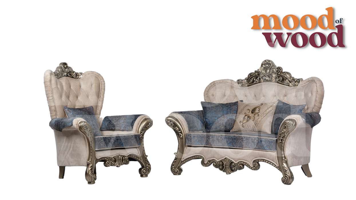 Luxury Antique Royal Style Comfortable Wooden Sofa Set With Solid Wood Legs By Mood Of Wood spp 1.7