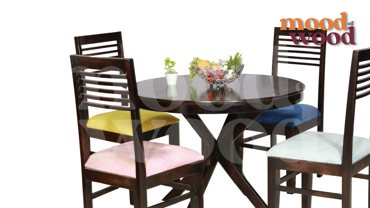 4 Seater Round Dining Table By Mood Of Wood