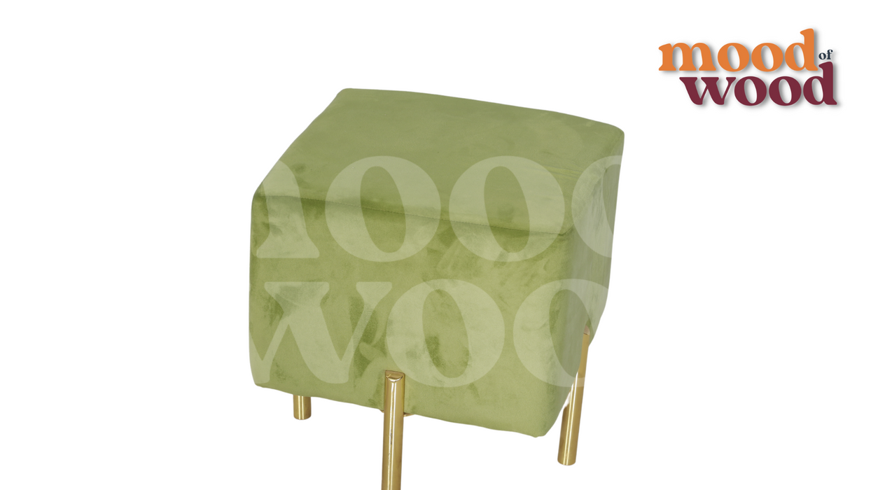 BRICKS Stool Light Green Colour Pouffe By Mood Of Wood