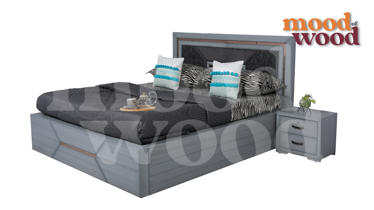 Osen King Size Bed Gray Colour By Mood Of Wood