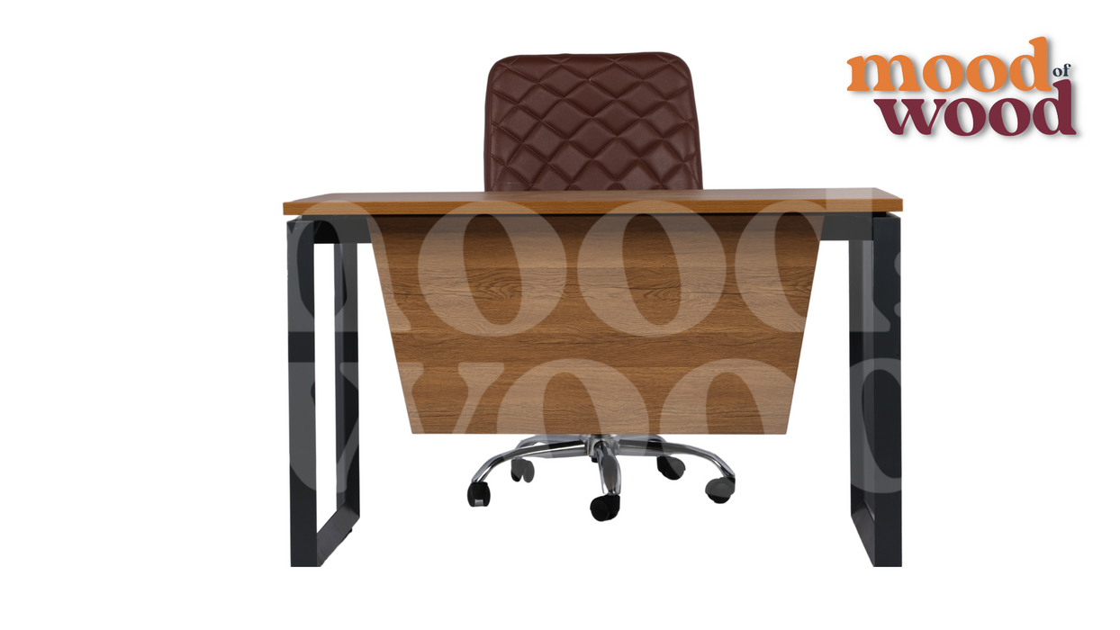 Wood And Metal Office Table