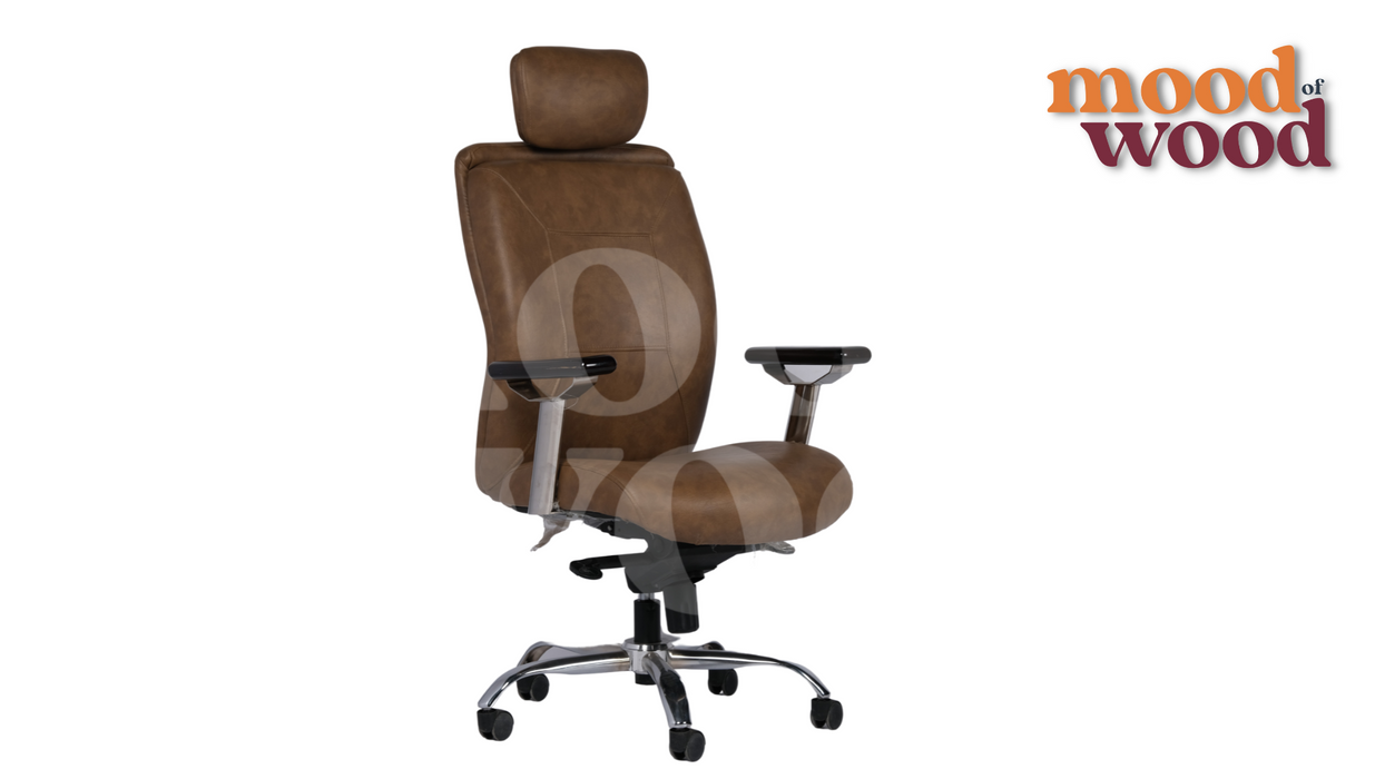 Status Boss Chair Brown Colour By Mood Of Wood