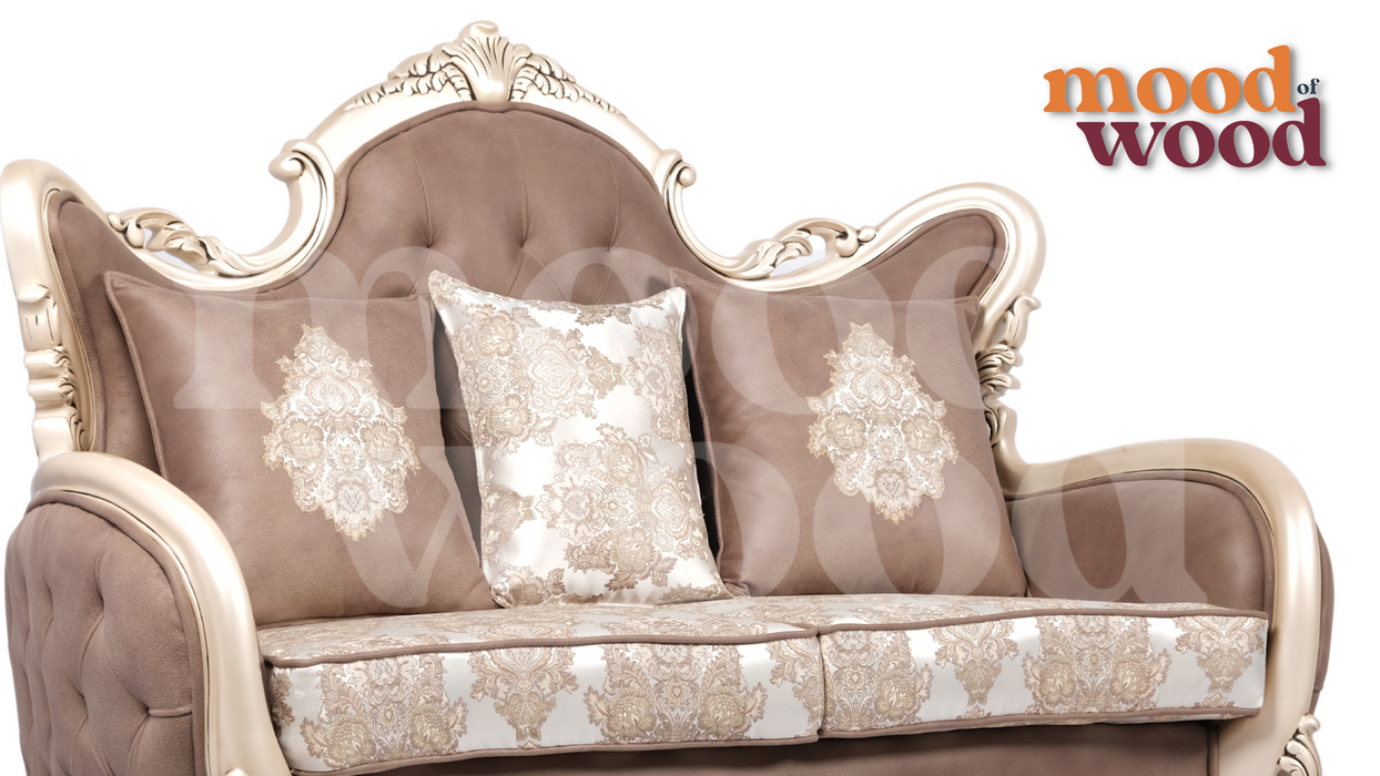 Luxury Antique Royal Style Comfortable Wooden Sofa Set With Solid Wood Legs By Mood Of Wood