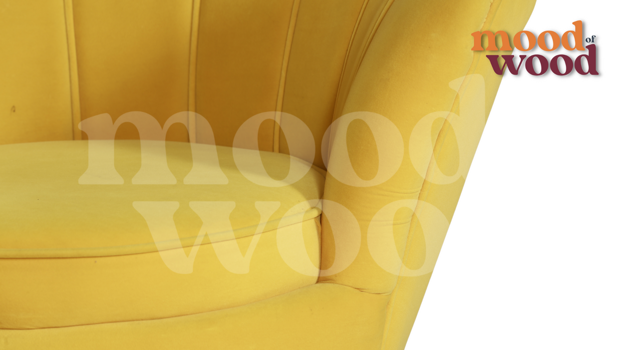 Luxury Single Seater Velvet Stylish Rest Chair | for Home & Living Room & Office By Mood Of Wood