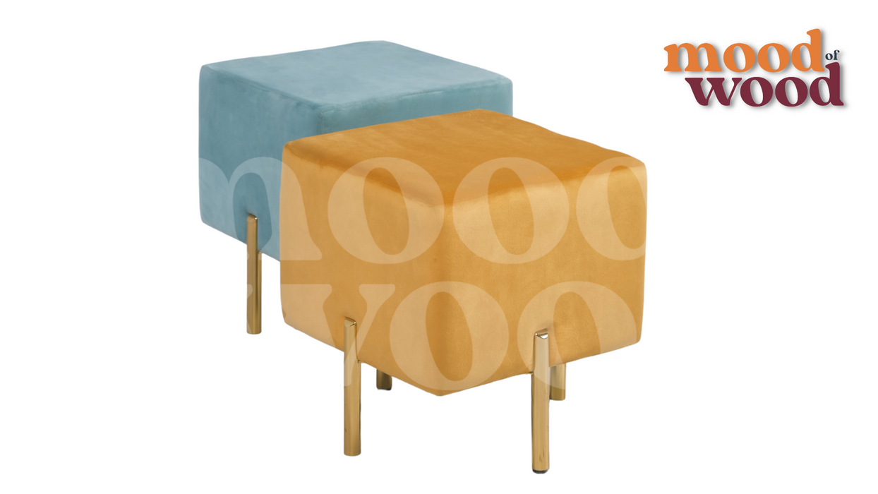 BRICKS Stool Mint Colour Pouffe By Mood Of Wood