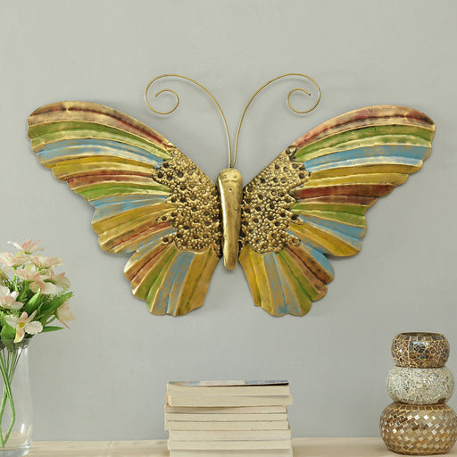 Bring style to your wall space with the gorgeous butterfly wall art. This wall art sculpture made entirely by hand using traditional skills handed down a durable wrought-iron butterfly pattern that adds a modern design to any room. This handcrafted butterfly wall arts piece give an elegant look to your home decor. Attractive and eye catcher look with royal finish also for a batter match with your interior decoration.