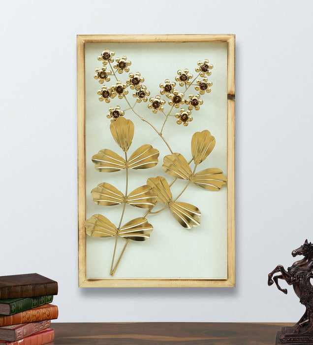 This metal wall decor uses a beautiful natural motif and gives it a clean modern twist. It's handcrafted using wrought iron to create an engaging look ideal for lending a unique look to any wall.which complements a nature inspired decor. It is an excellent enhancement for a modern home decoration.