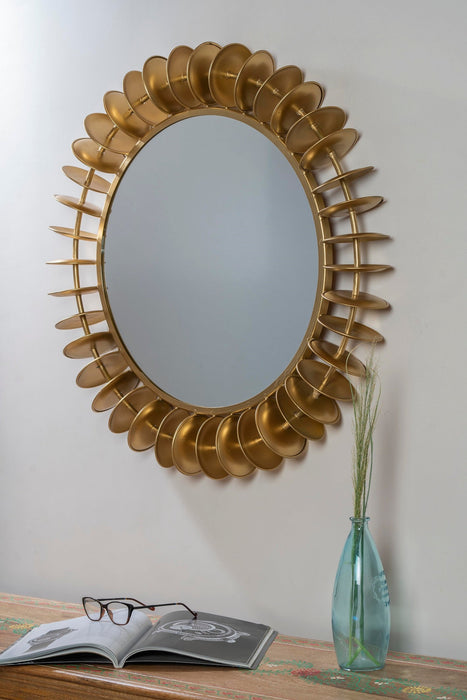 Nothing ties a room together better than a great mirror, and the one you choose to place in your home should reflect your personality and style. The modern metal mirror. Crafted of metal, Its impressive size and glamorous shine will create a stunning focal point on any wall.