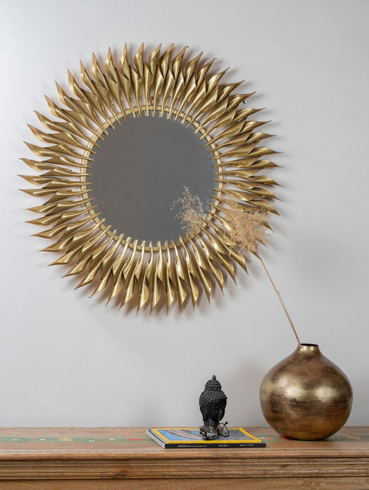 Nothing ties a room together better than a great mirror, and the one you choose to place in your home should reflect your personality and style. The modern metal mirror. Crafted of metal, Its impressive size and glamorous shine will create a stunning focal point on any wall.