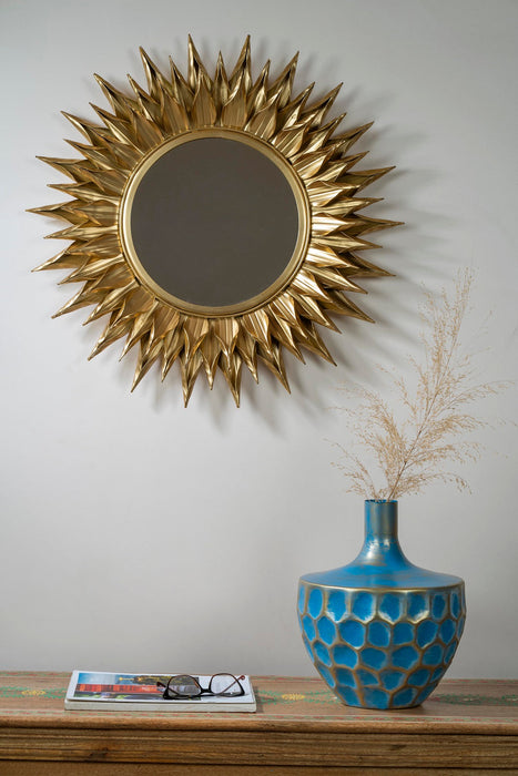 Nothing ties a room together better than a great mirror, and the one you choose to place in your home should reflect your personality and style. The modern metal mirror. Crafted of metal, Its impressive size and glamorous shine will create a stunning focal point on any wall.