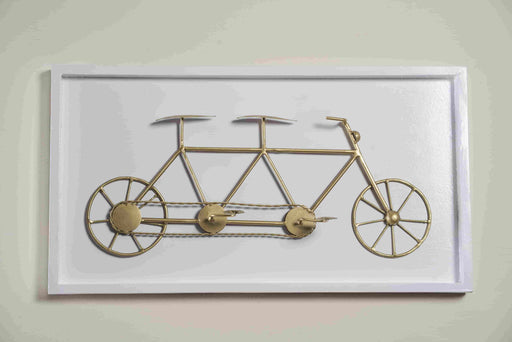 This Bicycle will surely enhance your space and brings a charming style into your home. This eye- catching appeal to your decor pattern.its durable quality and high degree of color accuracy.The classically designed is just perfect to station at home and also to gift someone special. Hand crafted is being made by combination of contemporary & traditional methods. Size: Length 22 Inches x Width 1 Inches x Height 12 Inches | Weight: 1 Kg | Material: Metal