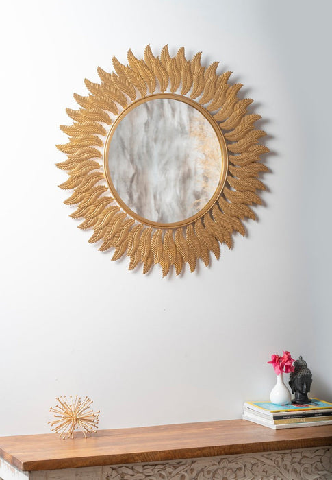 Nothing ties a room together better than a great mirror, and the one you choose to place in your home should reflect your personality and style. The modern metal mirror. Crafted of metal, Its impressive size and glamorous shine will create a stunning focal point on any wall.