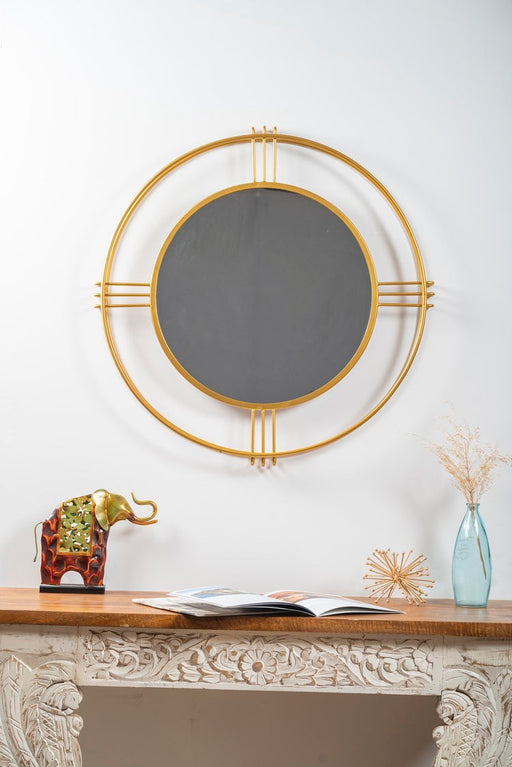 Nothing ties a room together better than a great mirror, and the one you choose to place in your home should reflect your personality and style. The modern metal mirror. Crafted of metal, Its impressive size and glamorous shine will create a stunning focal point on any wall.