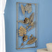 Add oodles of class to your room's wall by picking from our creative range of wall hangings. Beautify your walls with the artistic make, intricate detailing, variety of colors and designs these hangings provide.This metal wall decor uses a beautiful natural motif and gives it a clean modern twist. It's handcrafted using wrought iron to create an engaging look ideal for lending a unique look to any wall.which complements a nature inspired decor. It is an excellent enhancement for a modern home decoration.